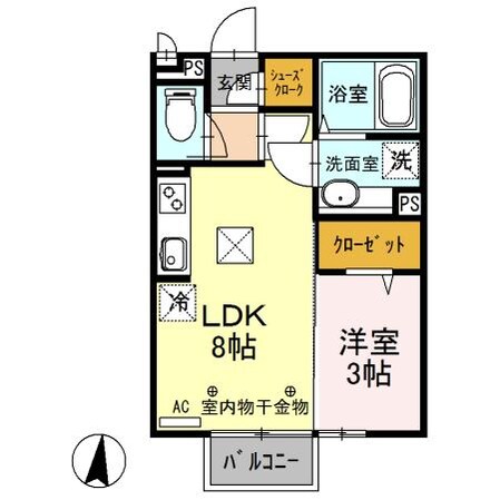 ガルテン（高崎市正観寺町）の物件間取画像